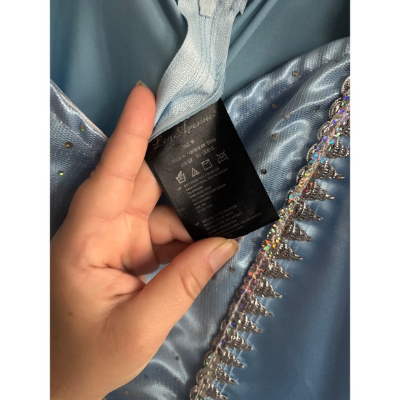 Leg Avenue Light Blue Cinderella Princess Costume Gown Sequin Trim Womens Medium - Picture 3 of 6